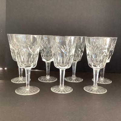 8230 Set of 7 Waterford Water Glasses in Ashling Pattern