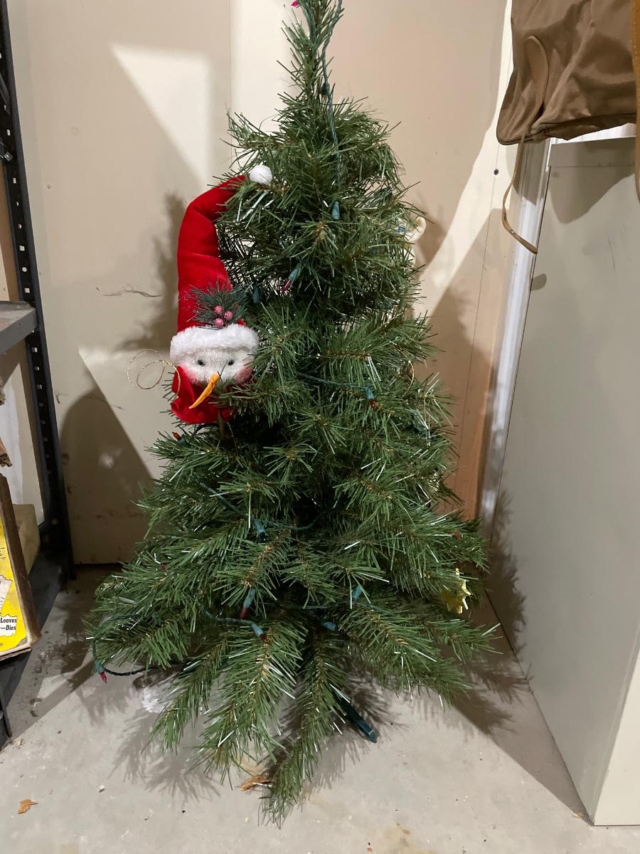 Small Christmas tree with lights