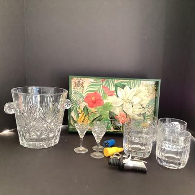 8234 Crystal Wine Bucket, Villeroy & Boch Rock glasses and Tray