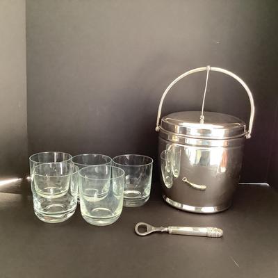 8235 Silverplate Wilcox Icebucket with Sterling Bottle Opener