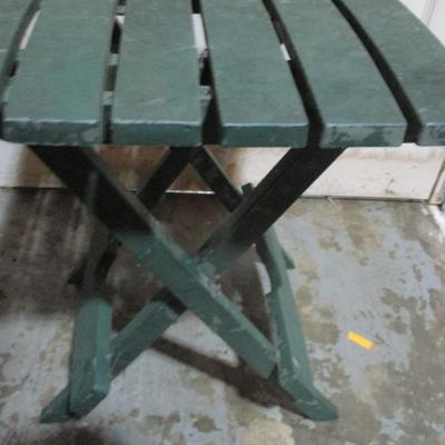 Green Outdoor Folding Side Table