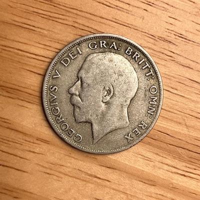 Silver 1921 Half Crown Low Mintage