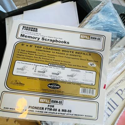 Scrap book supplies + Clock