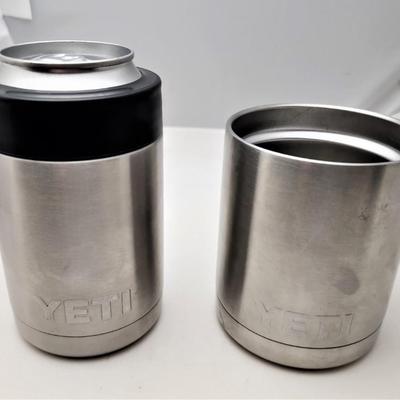 Lot #165  YETI Stainless Steel Canned Drink Cooler with extra