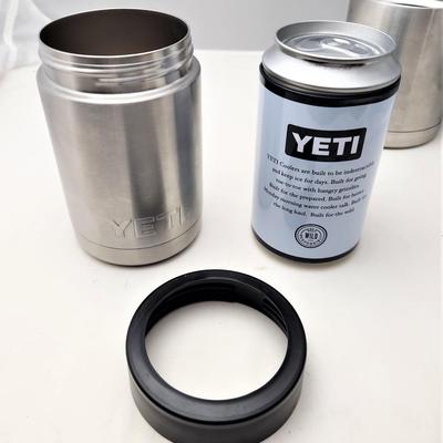 Lot #165  YETI Stainless Steel Canned Drink Cooler with extra
