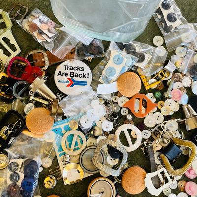 Jar of buttons and notions