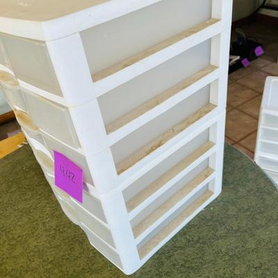 2 stacking 3 drawer storage