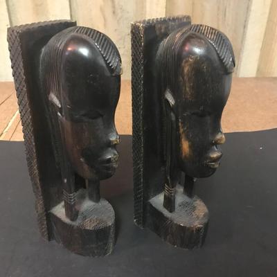 CARVED BOOKENDS