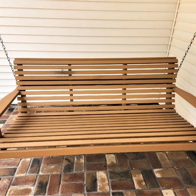 Lot #173  Wooden Porch Swing