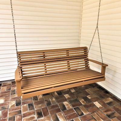 Lot #173  Wooden Porch Swing