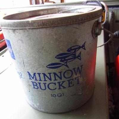 Galvanized Minnow Bucket 