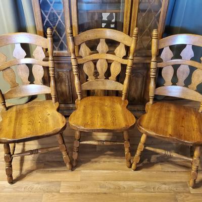 Set of 3 Wooden Dinette Chairs