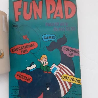 Vintage Children's Lot - Fun Pad Book / Annie Cup