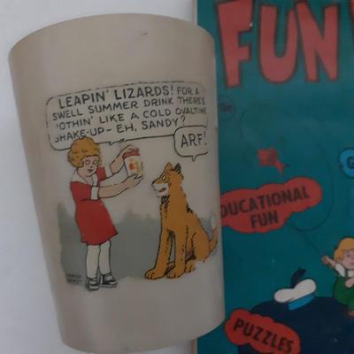 Vintage Children's Lot - Fun Pad Book / Annie Cup