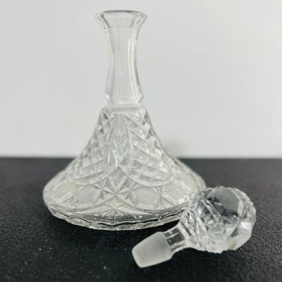 VINTAGE CUT GLASS Ships decanter