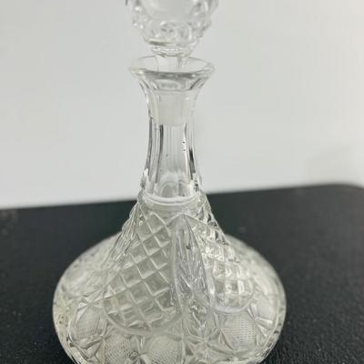 VINTAGE CUT GLASS Ships decanter