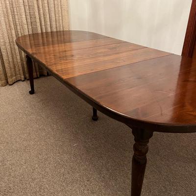 Solid Wood Dining Room Table with 3 Leafs *See Description*