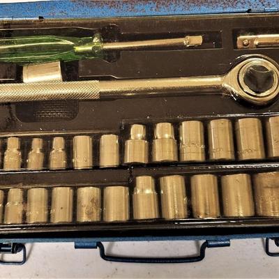 Lot #199  Socket Wrench Set in Metal Case