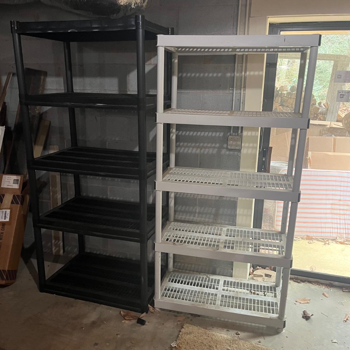 Two Plastic Shelving Units (BMG)