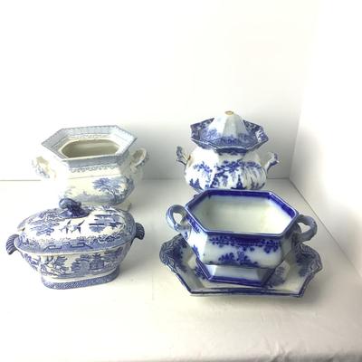 8330 Lot of Antique Ironstone Small Tureens