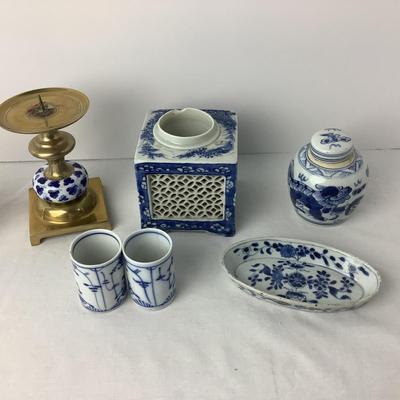 Lot 8321. Assortment of Antique Blue and White China