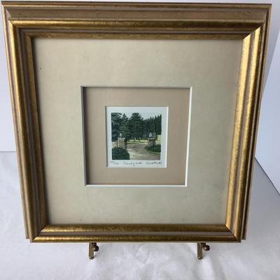 Lot. 8322. Limited Edition 156/450 Singed Lithograph "Country Gate" by Ingrid Hunt