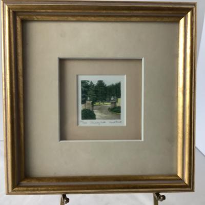 Lot. 8322. Limited Edition 156/450 Singed Lithograph "Country Gate" by Ingrid Hunt