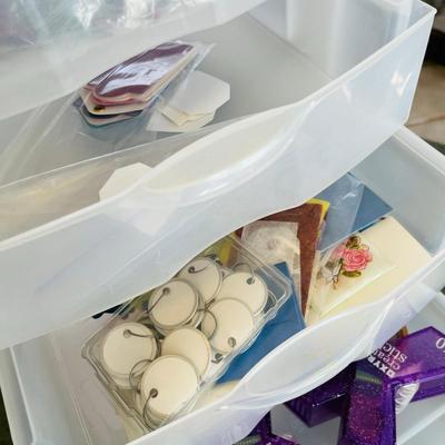 2 Three Drawer Stackers w/ contents