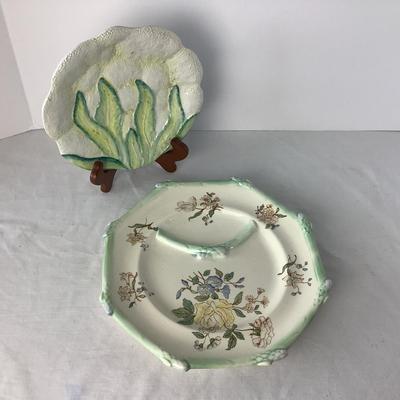 Lot. 8335. Two French Majolica Plates