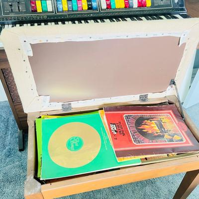 Lowrey Teenie Genie Organ and Needlepoint Bench  (BR3-JM)