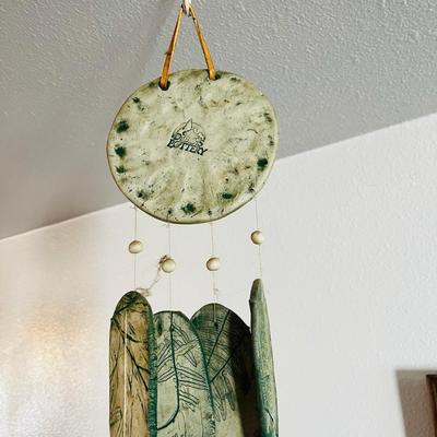 Green Pottery wind chime