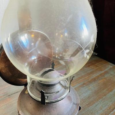 Copper Craft oil lamp w/ Princess House Globe