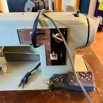 Sears Kenmore Sewing machine in cabinet
