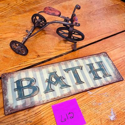 Retro Tricycle & Bath sign