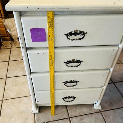 Painted Pine 4 drawer cabinet