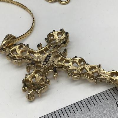 Vintage Avon Cross Pendant with Chain