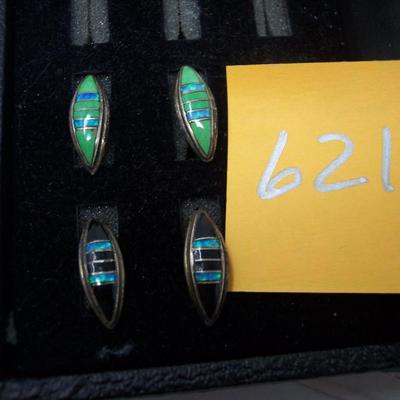 2 pair Zuni Sterling Silver earrings