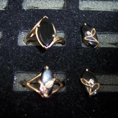 Lot of 10K  & Onyx Jewelry