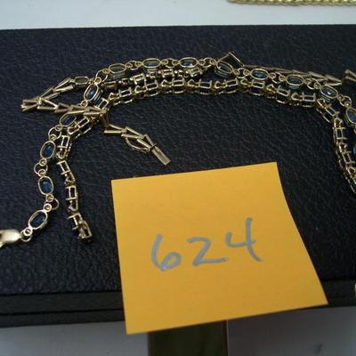 Lot of 3 10K gold & Gemstone Bracelets