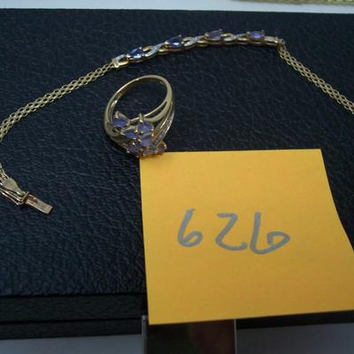 Tanzanite & Gold Bracelet & Ring
