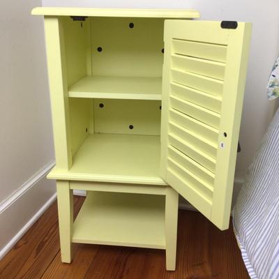 8351 Yellow Painted Single Shutter Door Cabinet