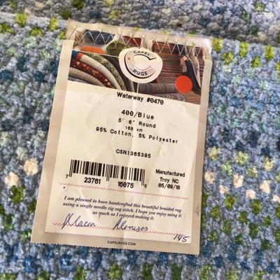 8344 CAPEL Round â€œWaterwayâ€ Braided Rug 5â€™ 6â€