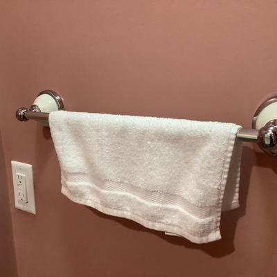 Towel rack set- 2 towel racks, toilet paper, hook