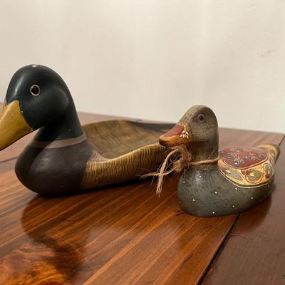 JAMES HADDON & MICHAEL WILSON Hand Carved wooden ducks