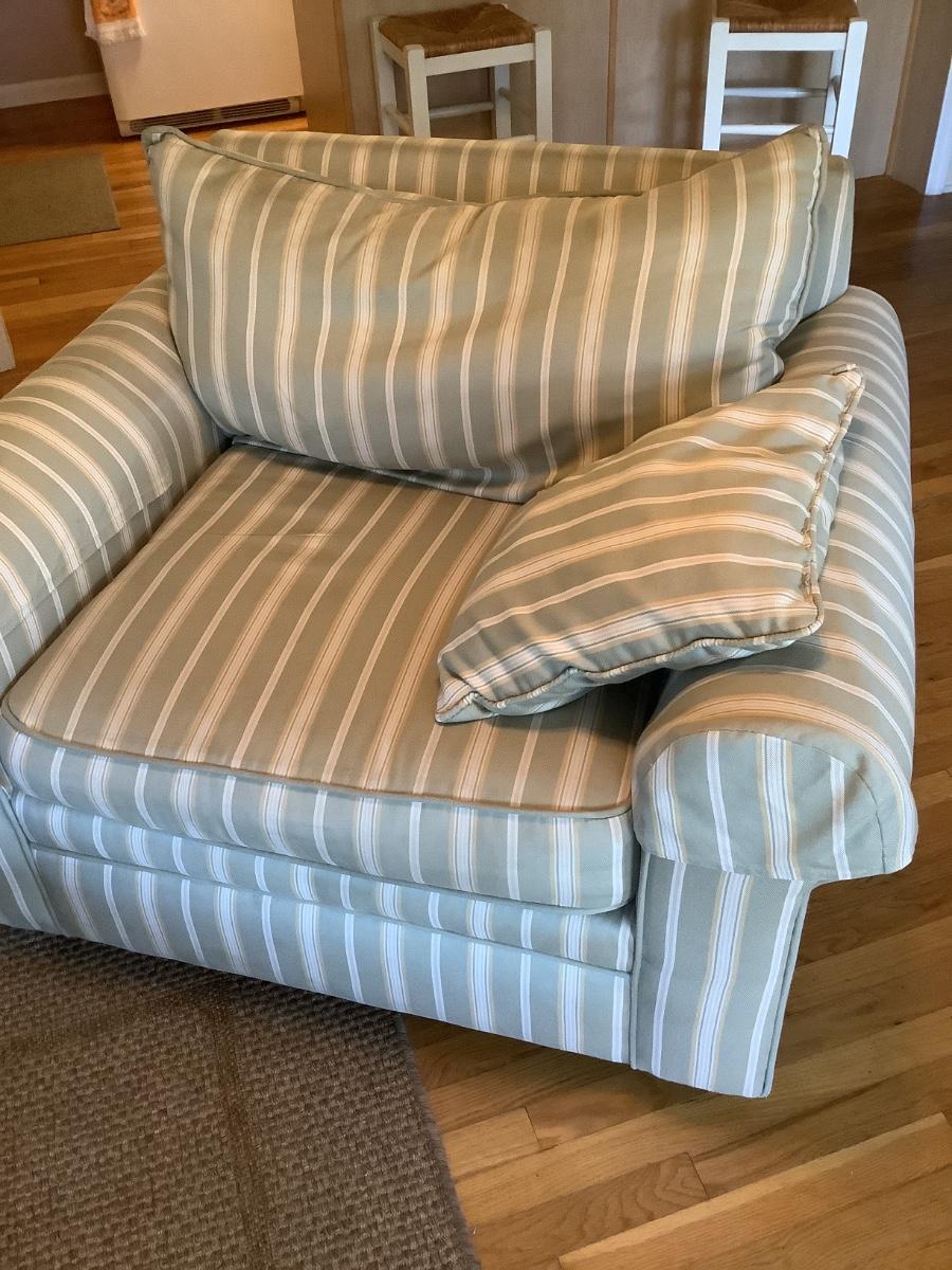 Large overstuffed chair 46”W. 32”H