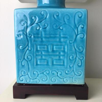 8364 Oriental Turquoise Ceramic Lamp