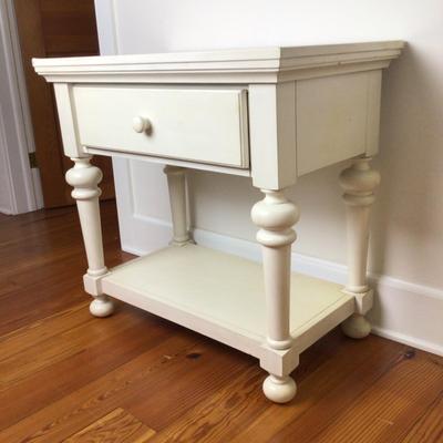 8365 White Single Drawer End Table