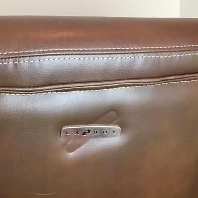8369 Brown Leather Lazboy Office Chair