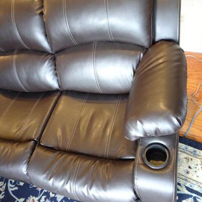 LOT 4  SOFA 85" LONG WITH DRINK HOLDERS