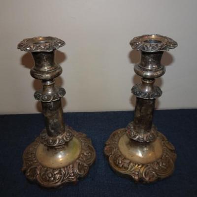 LOT 41. PAIR OF CANDLE STICKS